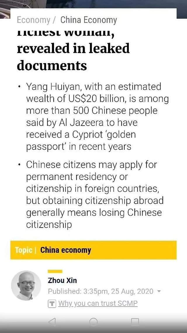 8名中国富豪拿到黄金护照，其中5位是人大代表或政协委员（图） - 2