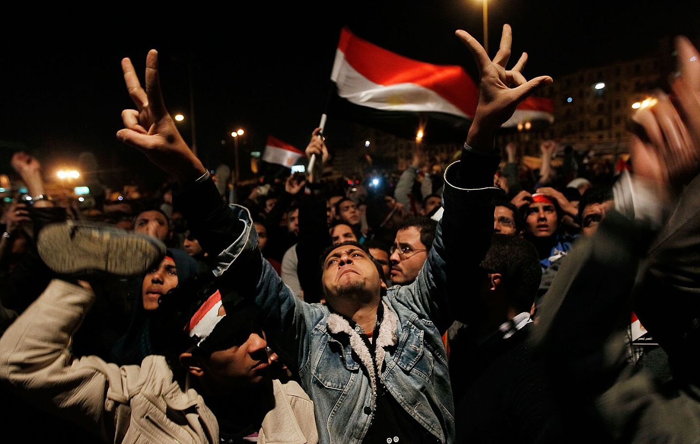 2011年解放廣場，埃及民眾要求強人領袖穆巴拉克立即下台。（Getty Images）