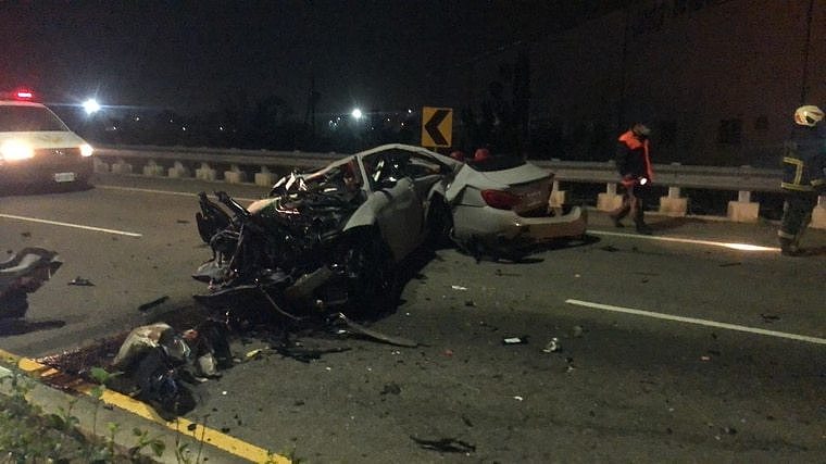 彰化县和美镇嘉卿路在年初四惊传因试车酿成的二死一伤重大车祸。 资料照片