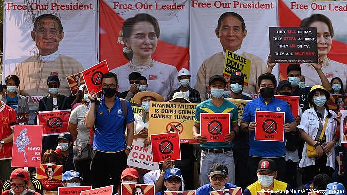 Myanmar Rangun | Proteste gegen die Militärregierung