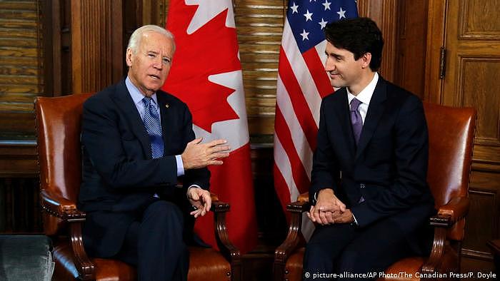 Kanada Justin Trudeau und Joe Biden in Otawa