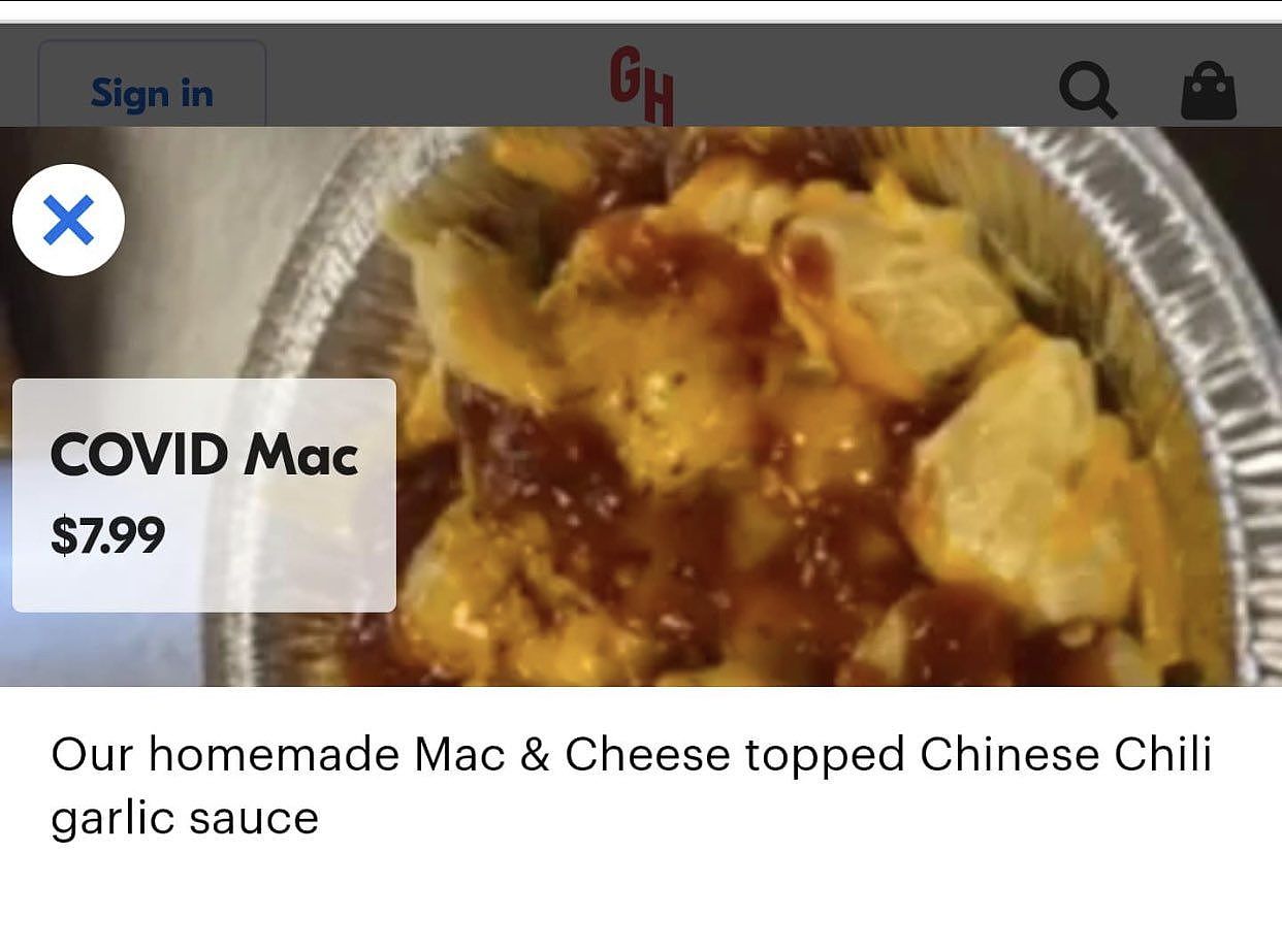 美国费城一间餐厅近日将一款以中式大蒜辣酱汉堡取名为「新冠麦克」，挨批歧视亚裔。 图：翻摄推特