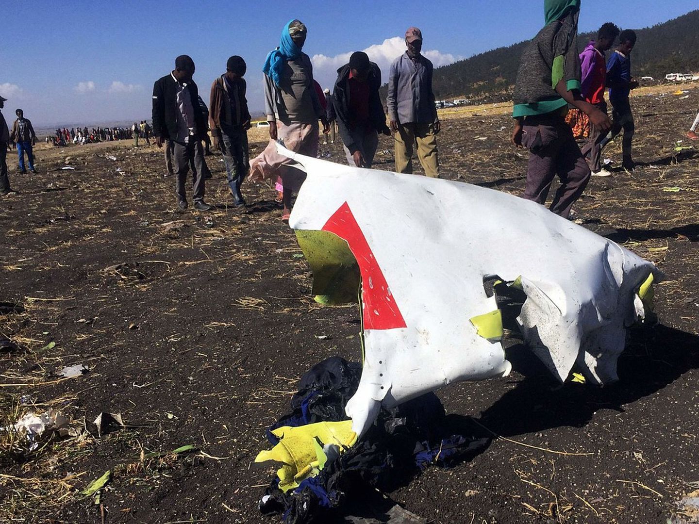 2019年3月10日，一架波音737 MAX在埃塞俄比亚坠毁，机上157人全部遇难。（视觉中国）