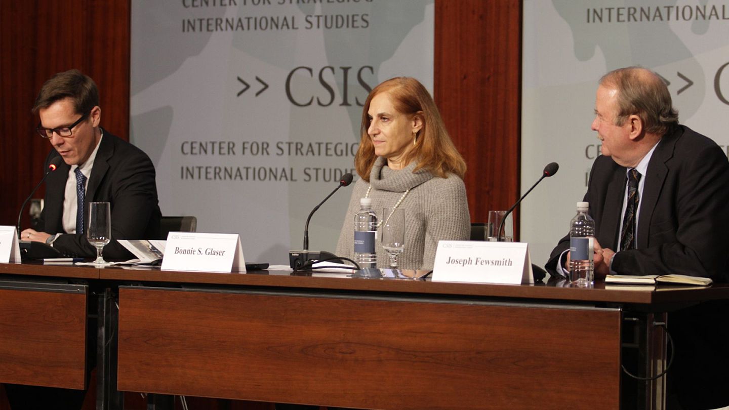 2019年12月，葛来仪在CSIS总部主持出席活动，就中国国力日盛对美国的影响展开讨论。（视频截图／csis.org）