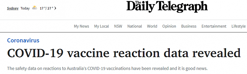 新冠疫苗接种首周，全澳上报79例不良反应！卫生部长：数据非常优秀，疫苗安全可靠（组图） - 1