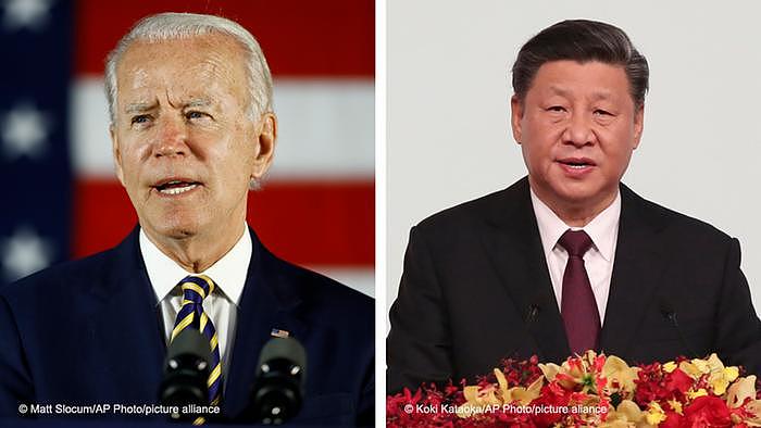 Kombobild Biden und Jinping 