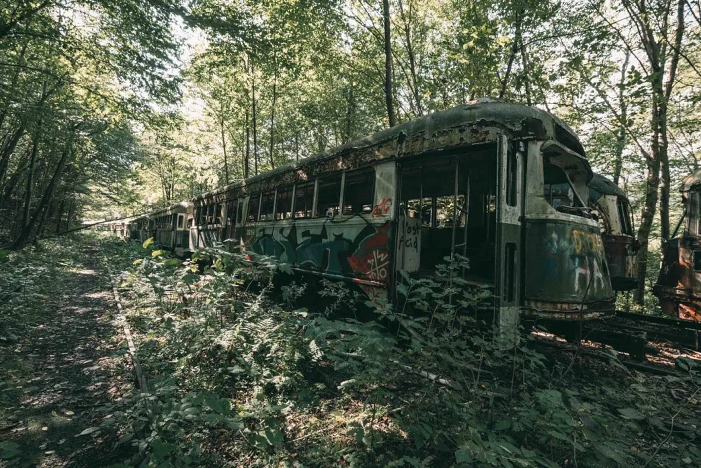 潘然就曾開車貫穿美國中部大農村的州際75號公路，從密歇根一路南下，見到了極其罕見的火車墓地。（外灘授權使用）