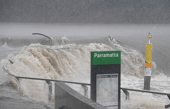 悉尼河流水位暴涨，渡轮码头被淹，部分街道严重积水（组图） - 3
