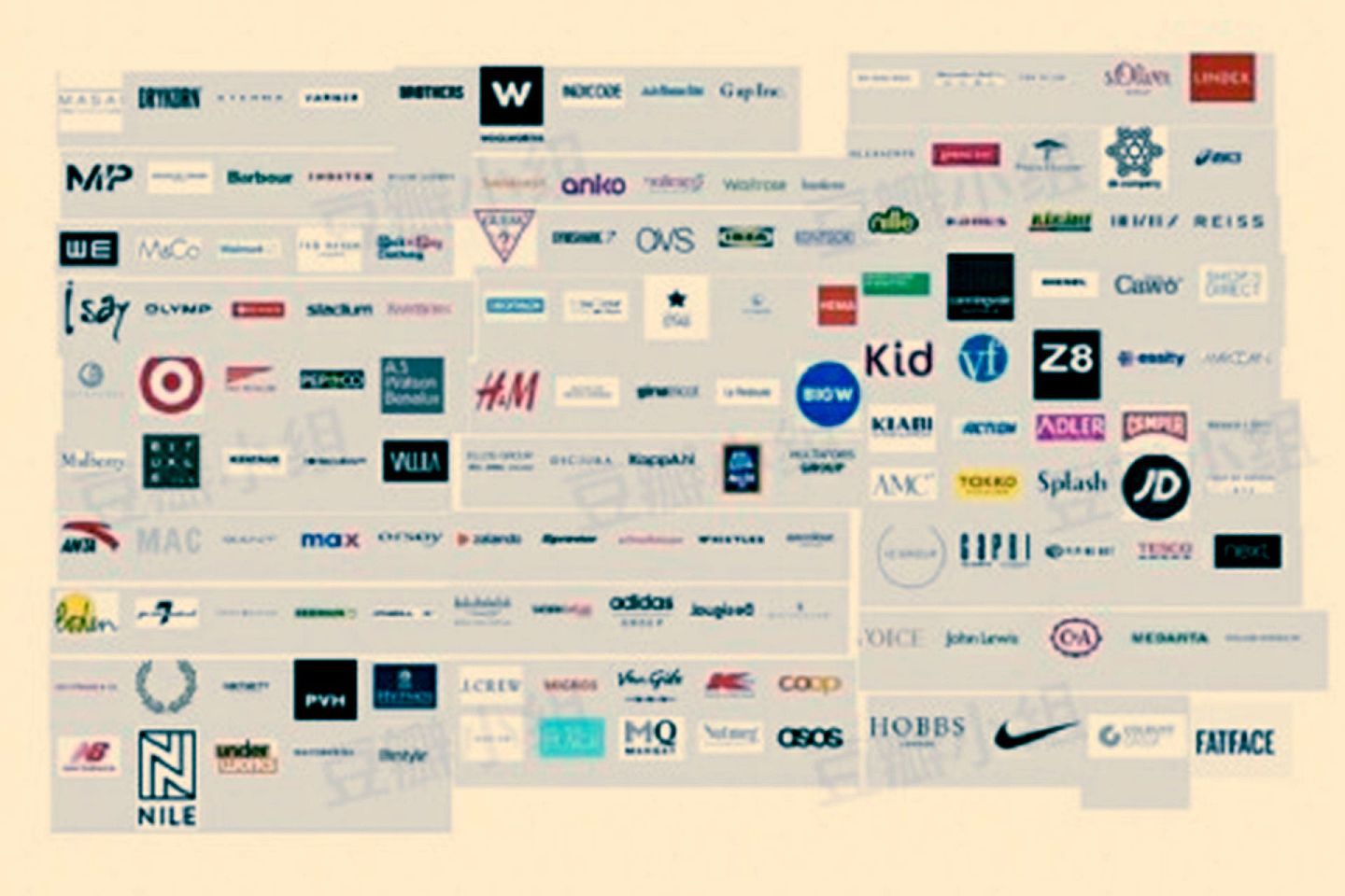 BCI官网另外一些品牌商，其中包括中国国产品牌的安踏。（微博@共青团中央）