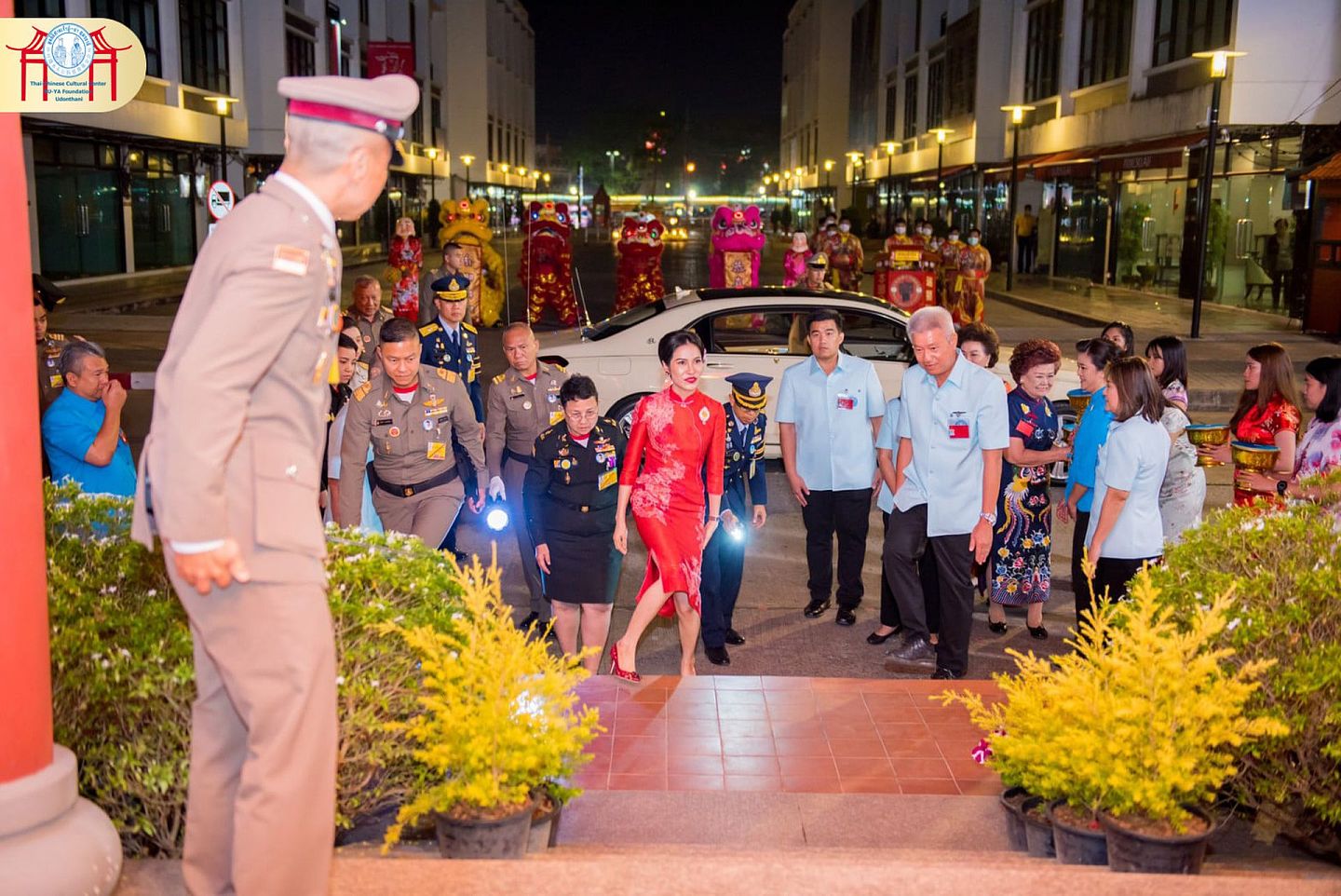 2020年12月19日，诗妮娜王妃抵达位于泰国首都曼谷的中国文化中心。（Twitter@Royal World Thailand）
