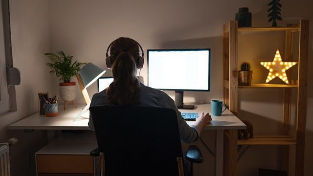 Woman on computer