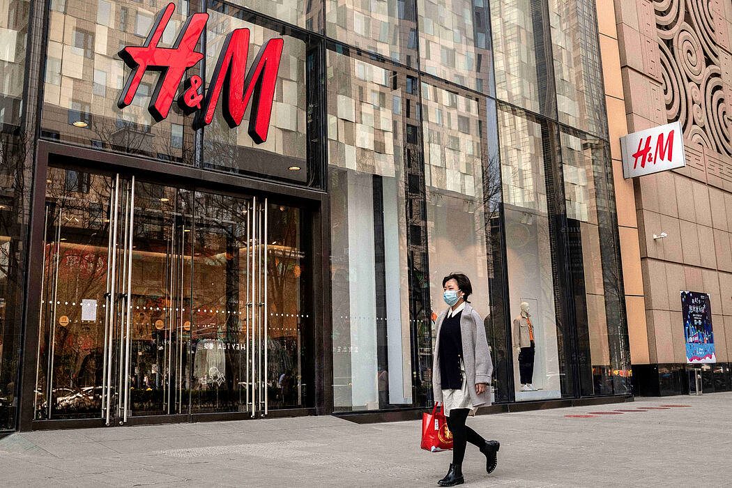 共青团谴责H&M，引发了中国人愤怒，图为H&M在北京的门店。