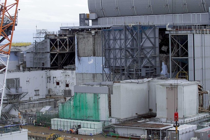 A damaged nuclear reactor