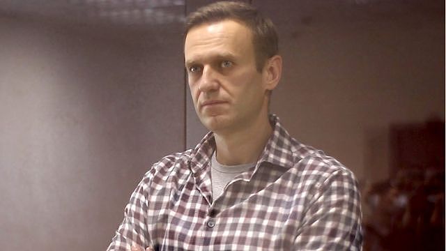 Russian opposition activist Alexei Navalny during an offsite hearing of the Moscow City Court, 20 February 2020