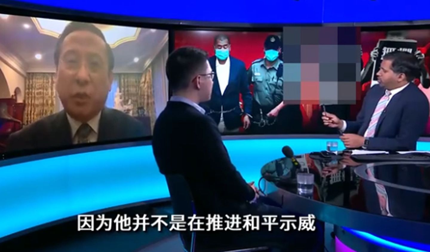 高志凯以视频形式接受BBC采访。（BBC视频截图）