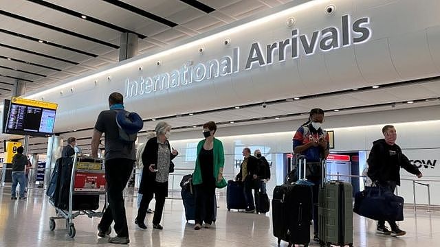 Passengers at Heathrow airport