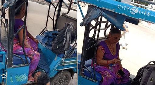 印度街头一幕疯传：妇女坐在黄包车上，脚下是儿子的尸体（图） - 1