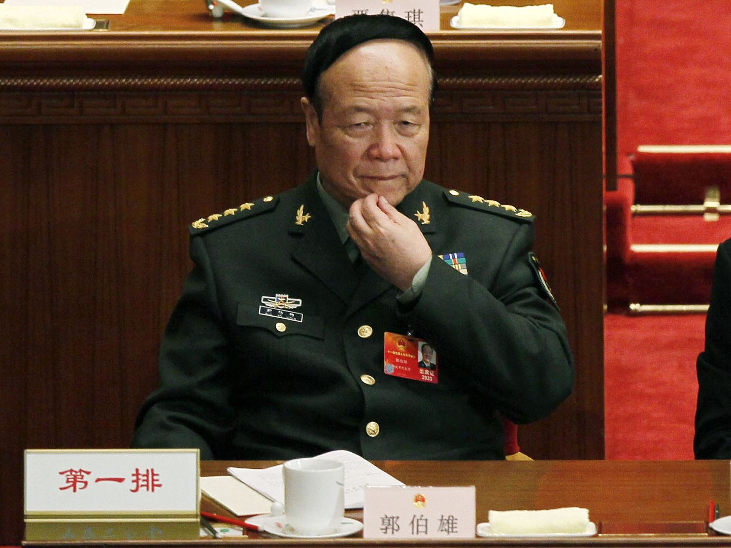 2015年7月30日晚，中国官方宣布郭伯雄涉嫌犯罪。（AP）