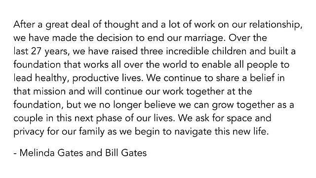 比尔盖茨夫妇宣布离婚，女儿发声，表达了对爸爸的不满（视频/组图） - 2