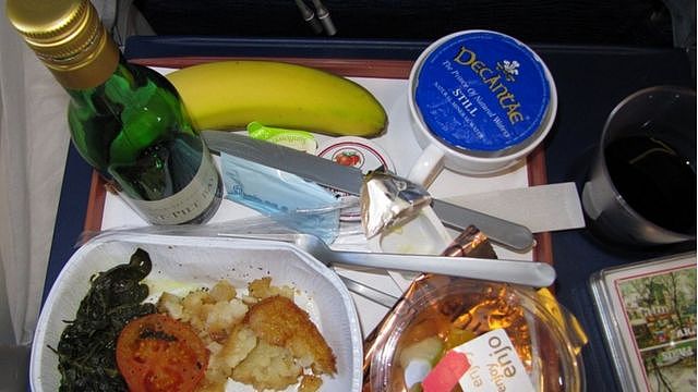 Egypt Air flight breakfast