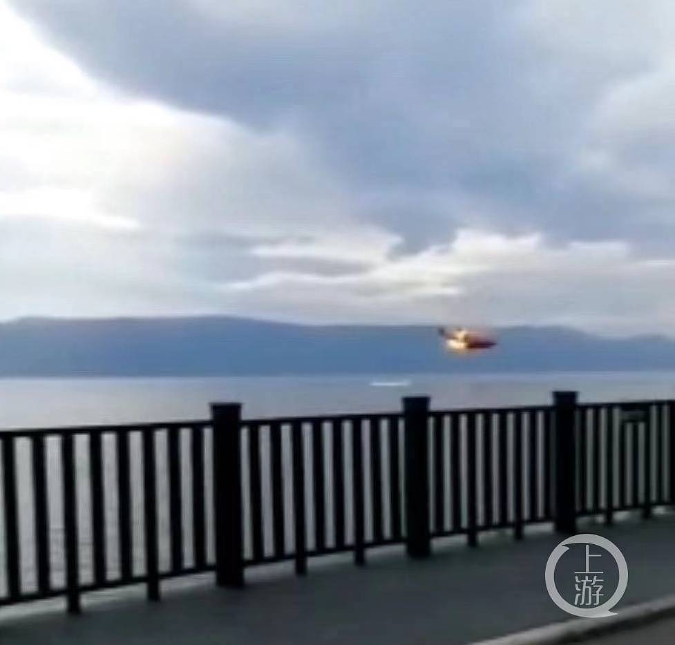 云南大理一直升机坠入洱海，尾部曾起火伤亡不明！最后画面曝光（视频/组图） - 1