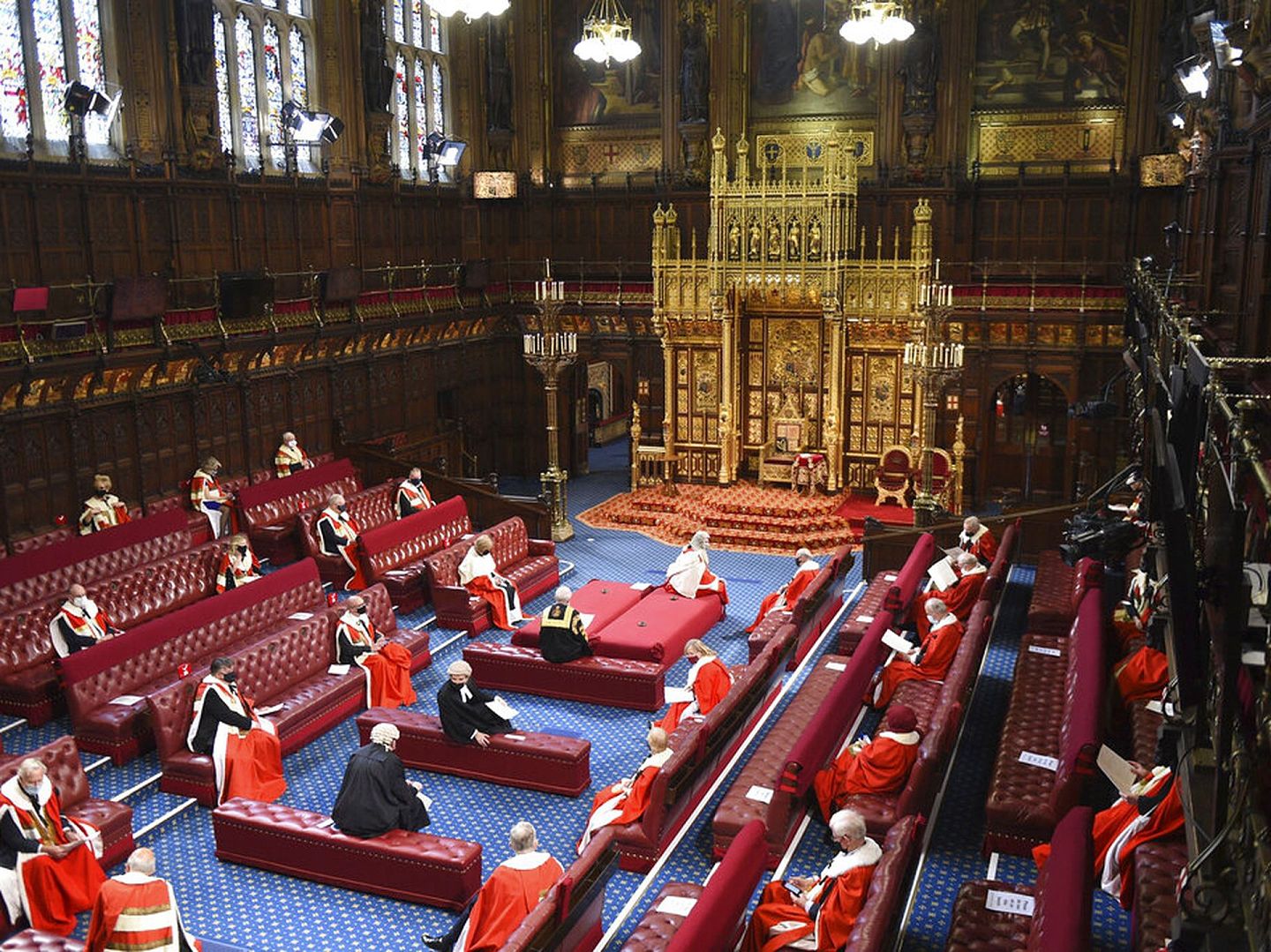 5月11日，上议院议会开幕式即将在伦敦威斯敏斯特宫举行。（AP）