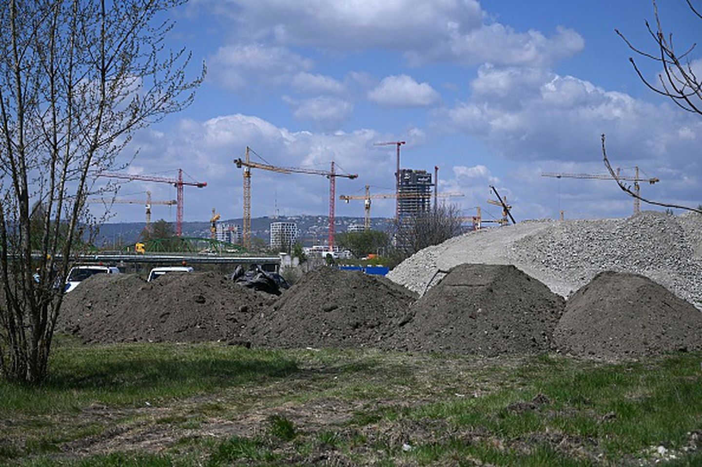 2021年4月23日，复旦大学布达佩斯分校的施工现场，该校位于布达佩斯第九区所在地。（Getty Images）