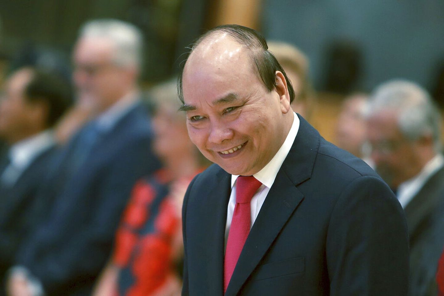 作为河内官僚系统的司令塔，担任国家主席的阮春福继续在越南外交、内政领域扮演关键领导角色。（美联社）