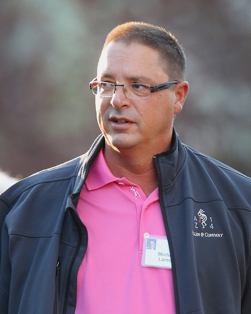 迈克尔·拉尔森在2014年爱达荷州艾伦公司太阳谷会议上。他通过瀑布公司管理盖茨财富。