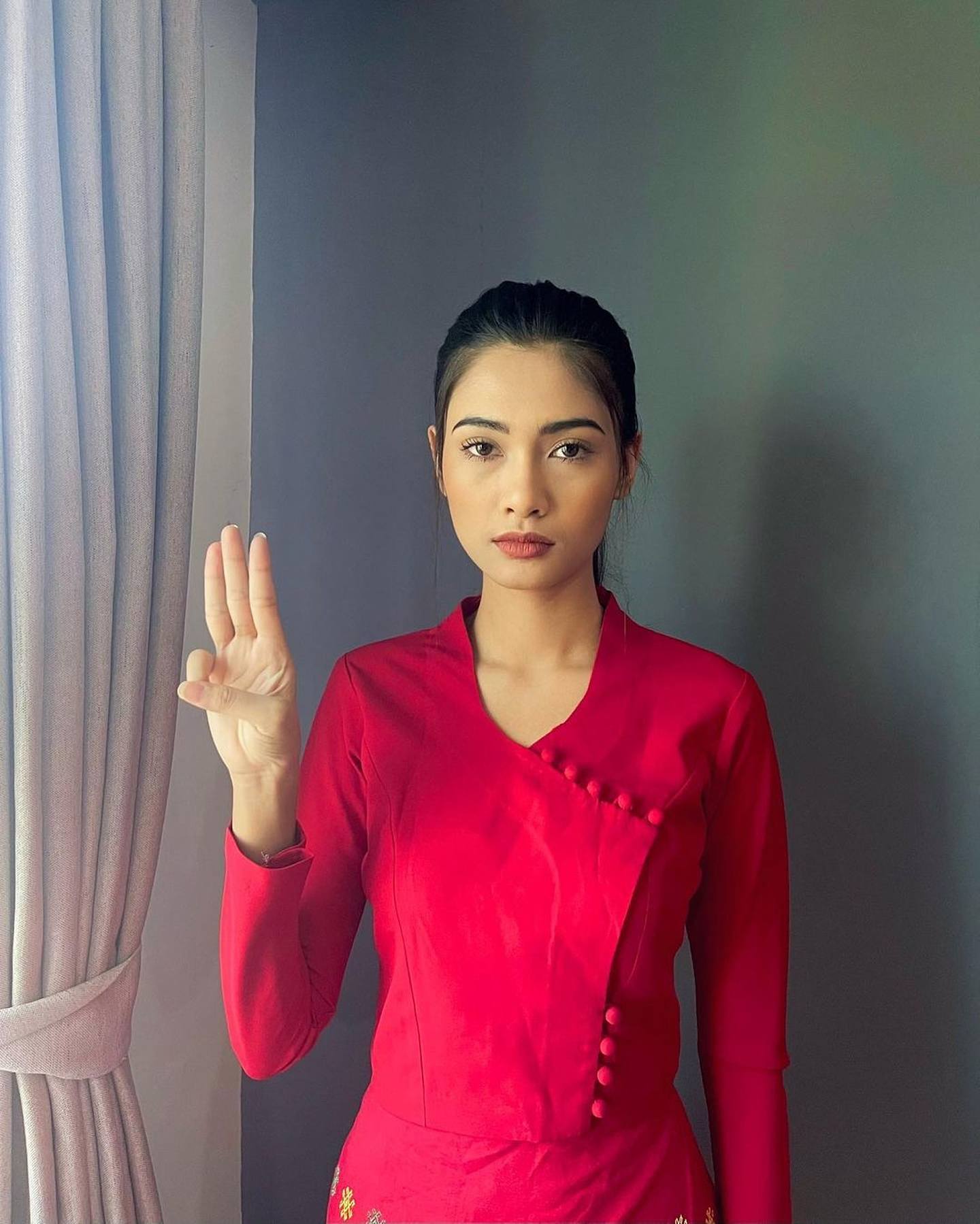 圖為緬甸環球小姐Ma Thuzar Wint Lwin。（Instagram：thuzar_wintlwin）