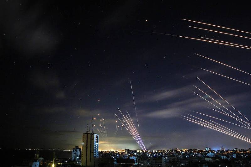 以色列17日公布双方交战数据，表示哈玛斯共朝以色列发射超过3000枚火箭，其中90％遭到拦截。 （法新社）