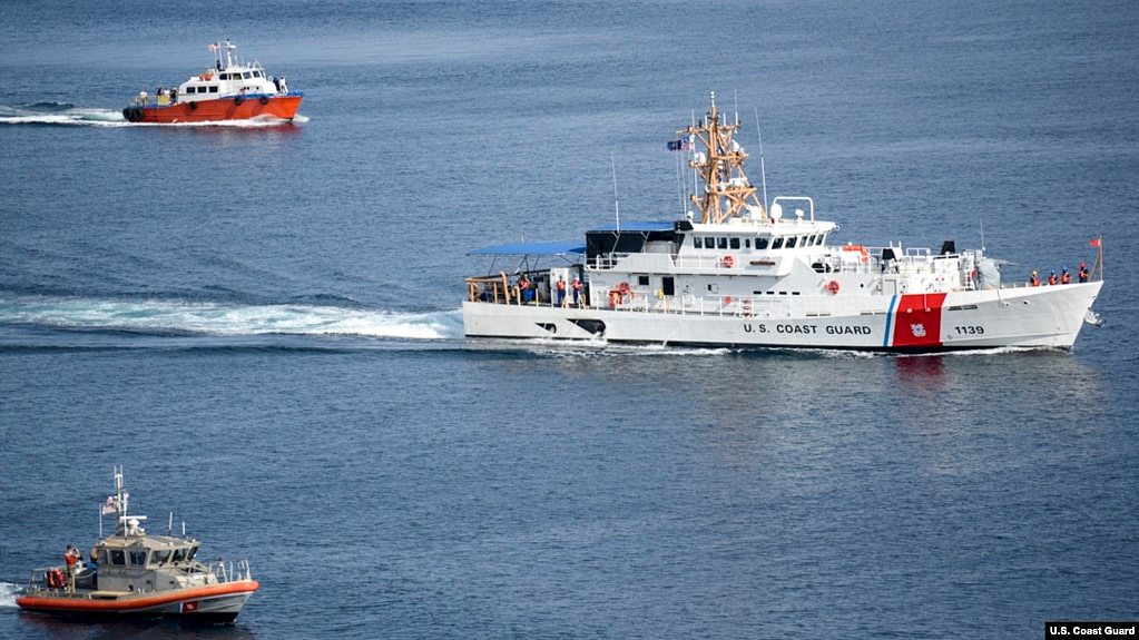 美国海岸警卫队的船只即将抵达关岛。(2020年9月24日)