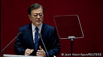 South Korea | Moon Jae-in während Generalversammlung in Seoul