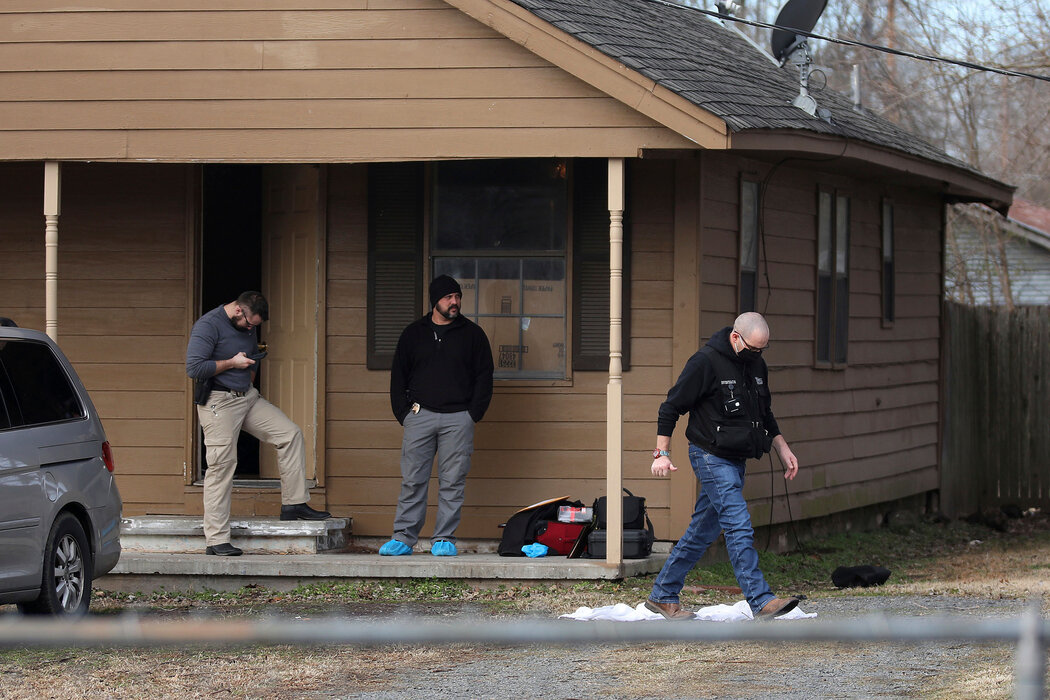 俄克拉荷马州马斯科吉的住宅。今年2月，这里有6人被枪杀。