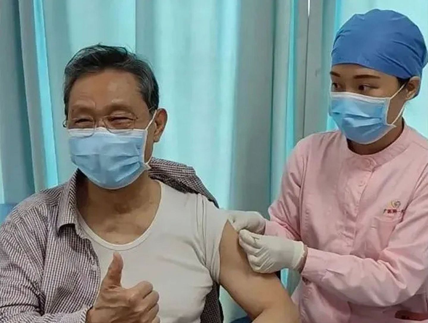 中国工程院院士钟南山近日已经接种了中国科兴疫苗。（中国央视视频截图）