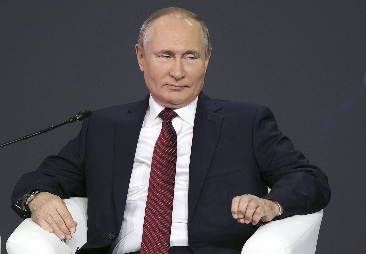 2021年6月4日，俄罗斯总统普京出席圣彼得堡经济论坛。 （AP）
