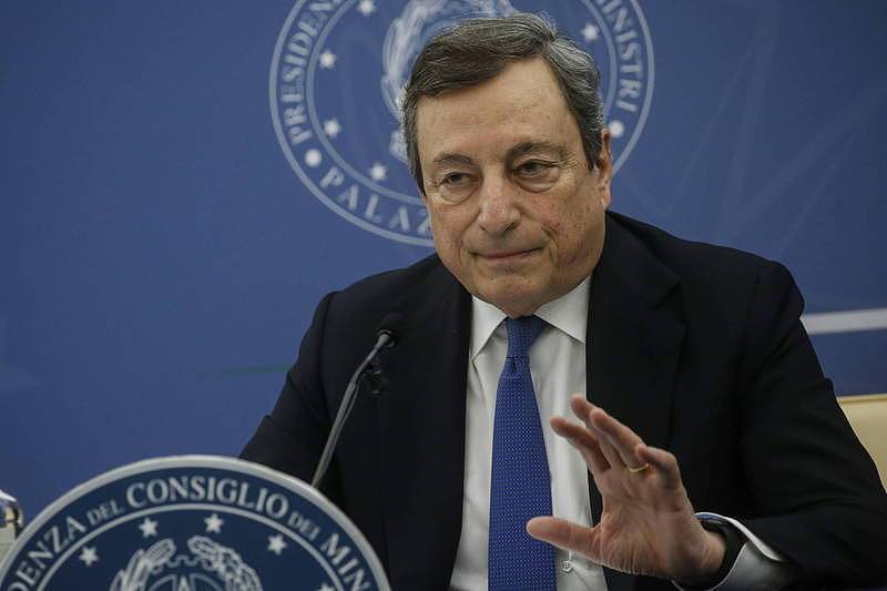 义大利总理德拉吉（Mario Draghi）。 （欧新社）