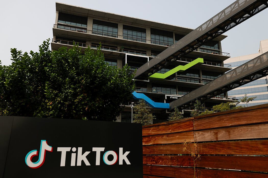 TikTok在加州卡尔弗城的办公室。新行政命令制定了更为精确的标准，权衡TikTok和中国等外国对手拥有的公司所带来的风险。