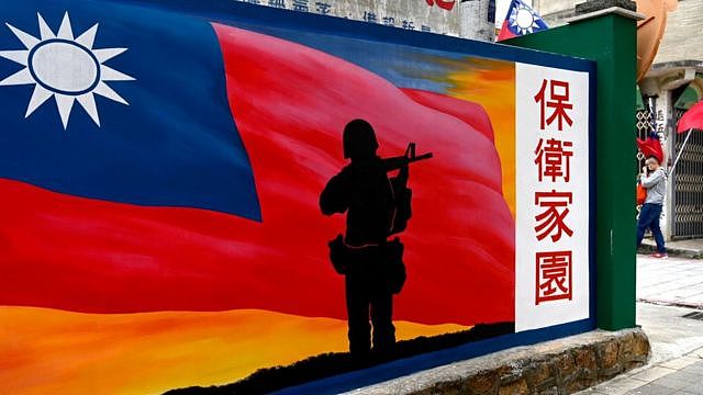 台湾金门岛上一幅国防宣传壁画（21/10/2020）