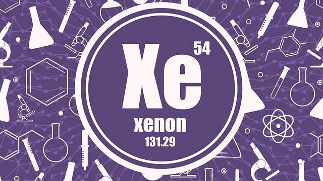 设计图片：氙（xenon, Xe）化学符号