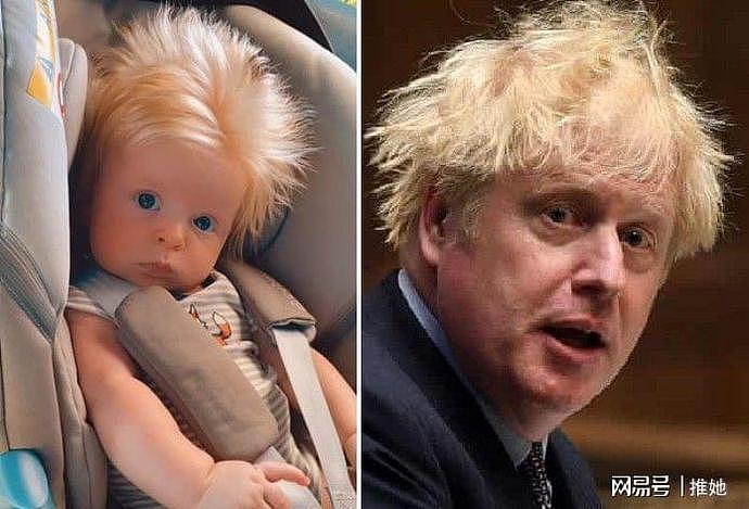 黑发父母，生下一个金发碧眼的大拖把，被比作英国首相（组图） - 1