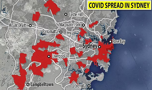 遍地开花！悉尼最新疫情地图公布，多个华人区均有活跃病例（组图） - 2