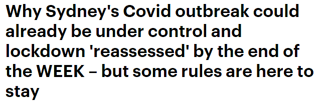 悉尼疫情已得到根本控制？专家：政府应重新评估封锁令（组图） - 1