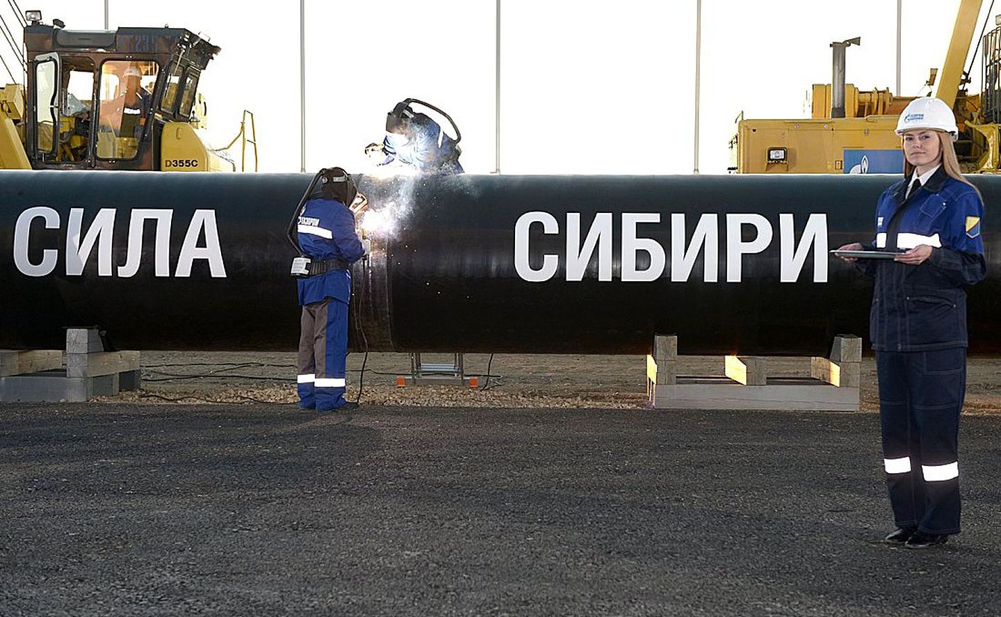 图为俄罗斯对中国输出天然气的西伯利亚力量天然气管线。（维基百科）