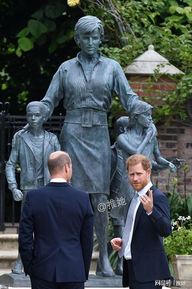哈里王子和威廉王子肩并肩，共同揭开了戴安娜雕像，感人至深（组图） - 2