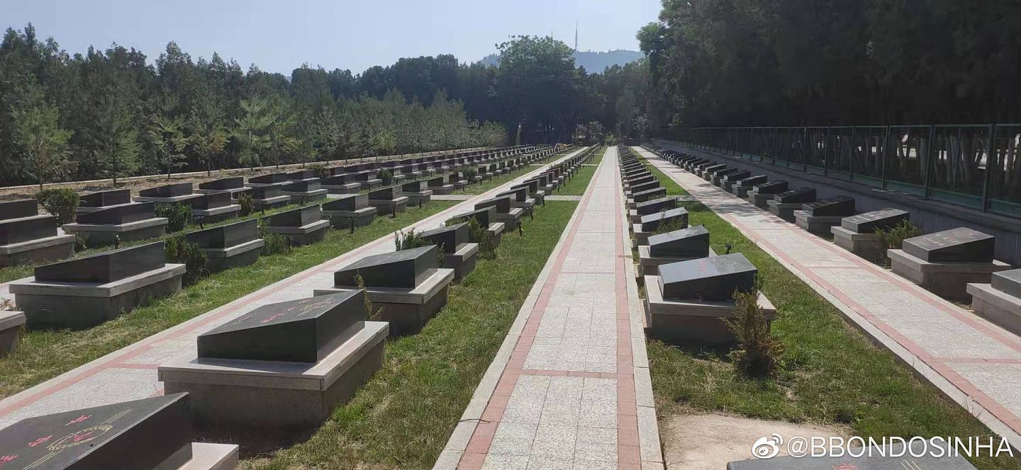 解放军死亡军人墓碑。（微博@BBONDOSINHA）