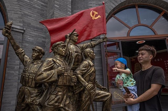 Chinese People's Revolution Monument in Yan'an, Shaanxi Province, China