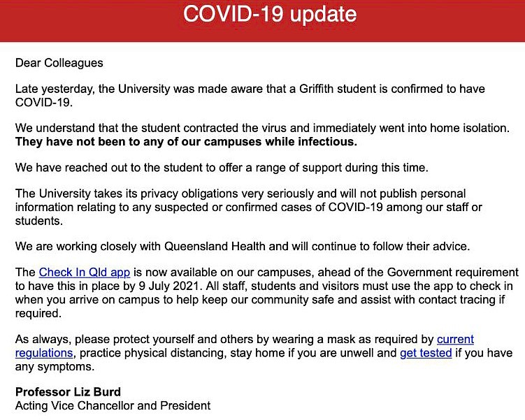昆州新增1例！Griffith University学生确诊，为Alpha毒株携带者，曾在医院实习（组图） - 3