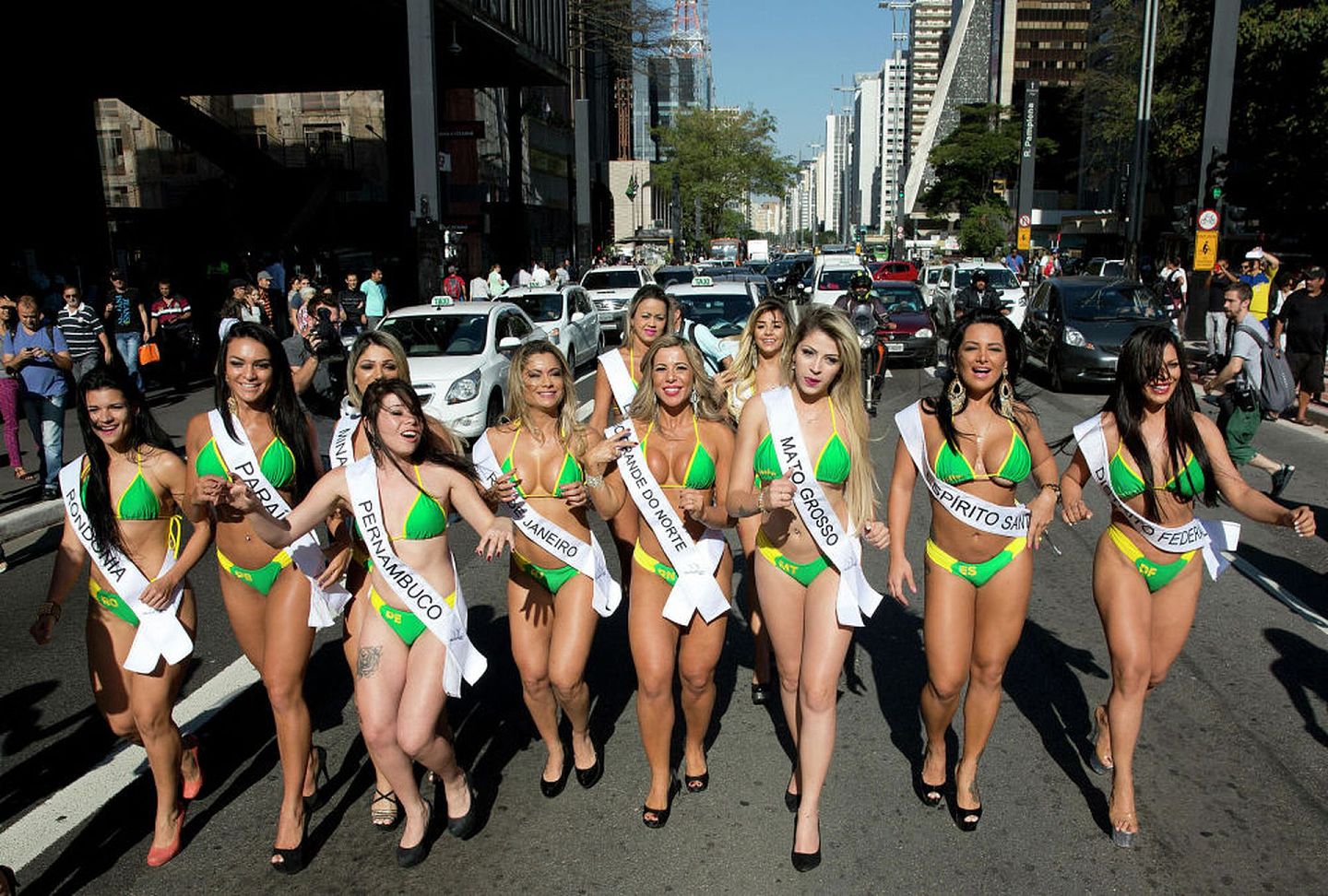 巴西圣保罗，美臀小姐比赛的参赛者。（AP）