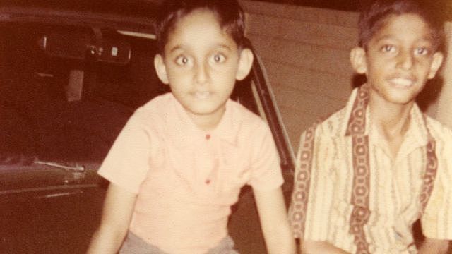 Sundar Pichai with his brother, growing up in Chennai, India